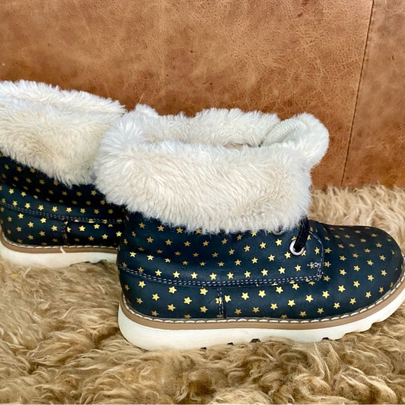 3 or $ 15 George Navy Boots with gold stars - Picture 5 of 8